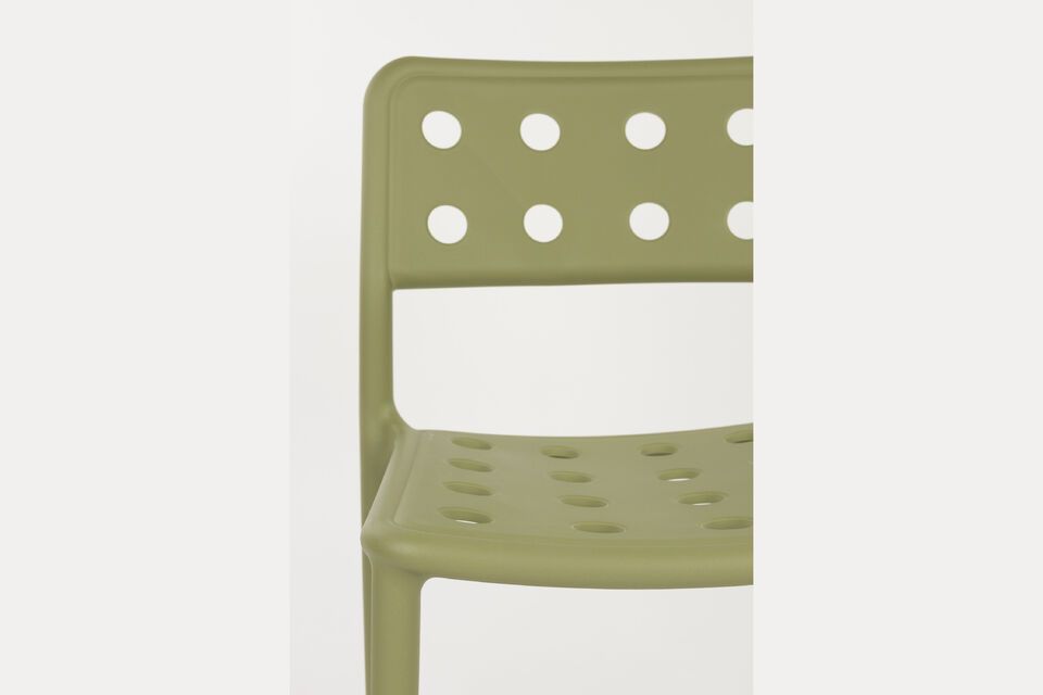 Chaise de jardin en Plastique polypropylène Vert Serra - 11