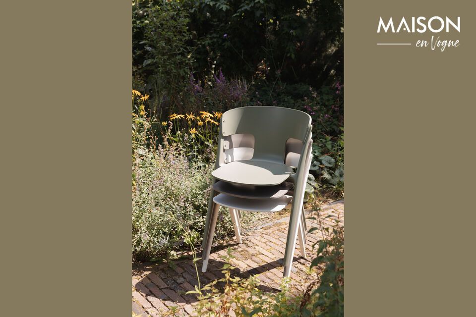 Chaise de jardin en plastique taupe Horizon Zuiver