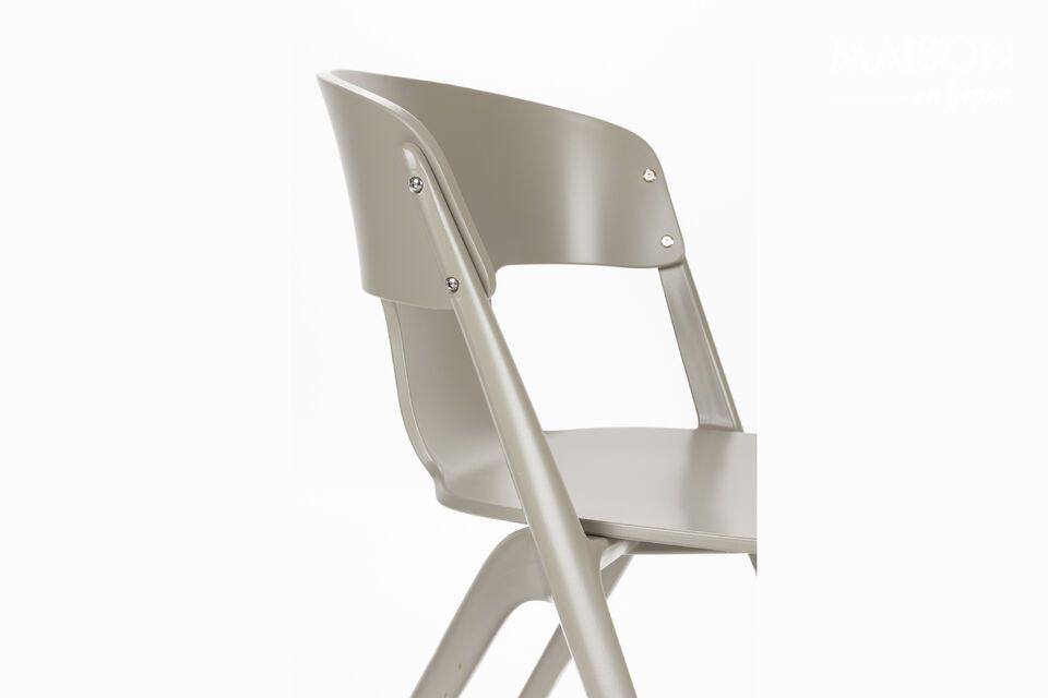 Chaise de jardin en plastique taupe Horizon - 10