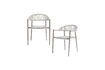 Miniature Chaise de jardin lot de 2 corde et aluminium gris clair Yellow 1