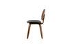 Miniature Chaise de salle à manger 81x48x50 cm placage noyer noir Classic 5