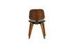 Miniature Chaise de salle à manger 81x48x50 cm placage noyer noir Classic 6