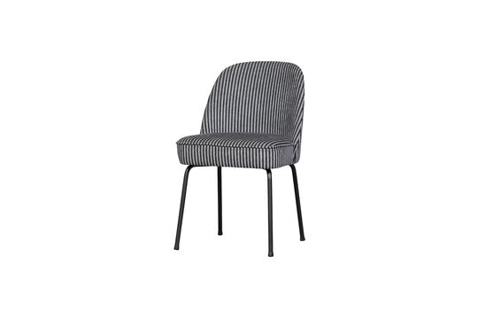 Voir la fiche produit chaise de salle à manger à rayures noir/gris VOGUE Chaise de salle à manger à rayures noir/gris VOGUE