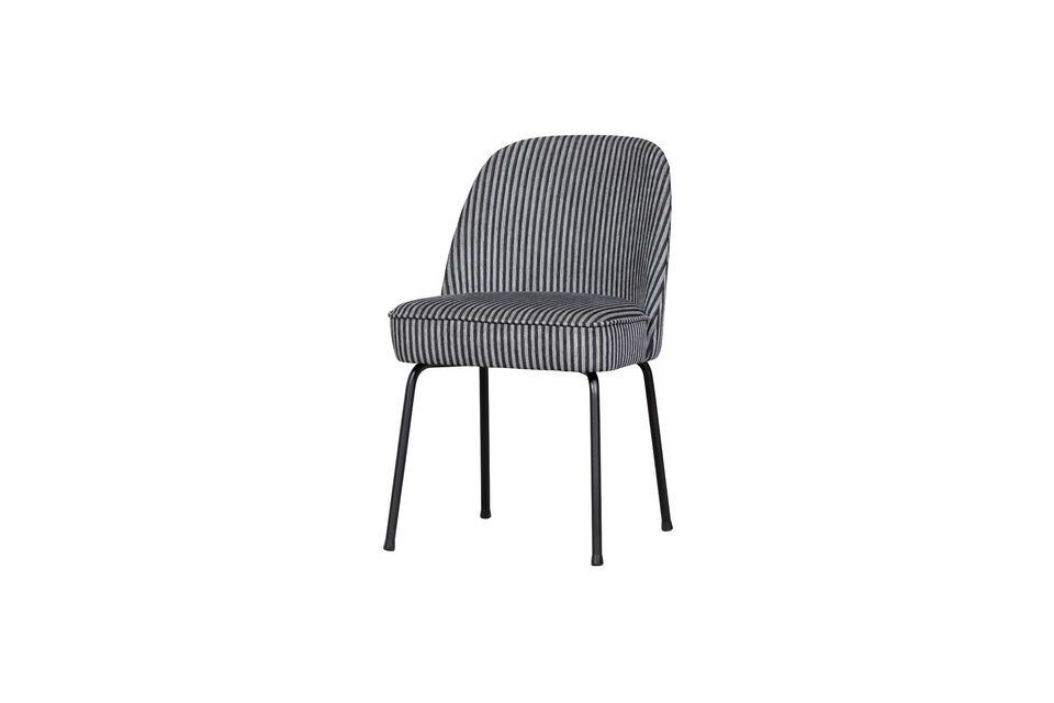 Chaise de salle à manger à rayures noir/gris VOGUE Woood