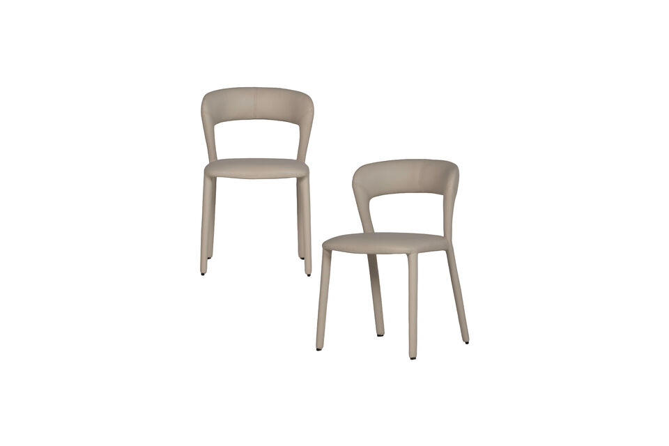 Chaise design moderne Entierement rembourree Assise confortable et solide H 76 cm x L 51 cm x P 56