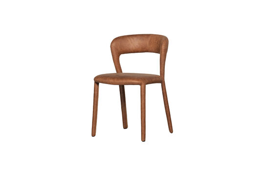 Voir la fiche produit chaise de salle à manger aspect cuir cognac NOBLE Chaise de salle à manger aspect cuir cognac NOBLE
