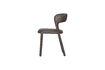 Miniature Chaise de salle à manger aspect cuir noir/gris NOBLE 6