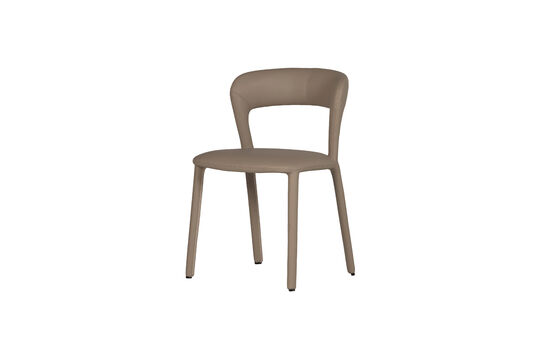 Voir la fiche produit chaise de salle à manger aspect cuir sable NOBLE Chaise de salle à manger aspect cuir sable NOBLE