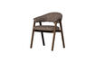 Miniature Chaise de salle à manger avec accoudoirs bois brun TUNAR 1