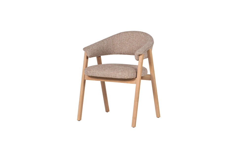 Chaise de salle à manger avec accoudoirs Bois Naturel TUNAR Woood