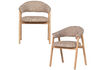 Miniature Chaise de salle à manger avec accoudoirs Bois Naturel TUNAR 4