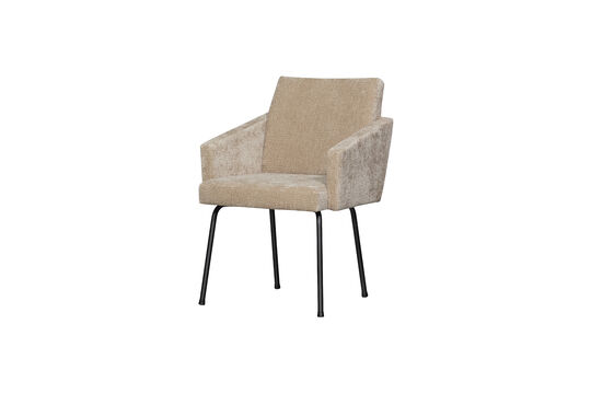 Chaise de salle à manger avec accoudoirs Chenille 3D Sable MOUNT