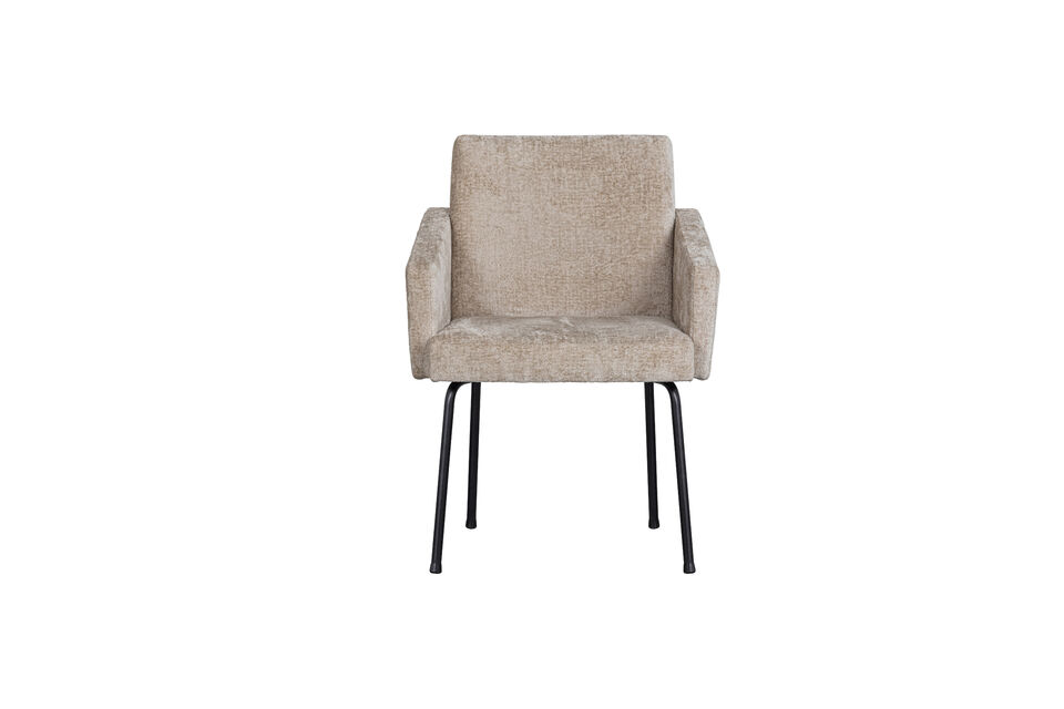 Tissu à trame épaisse (100% polyester) H 82 cm x L 61 cm x P 65 cm  La chaise de salle à manger
