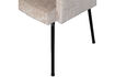 Miniature Chaise de salle à manger avec accoudoirs Tissu à trame épaisse Naturel MOUNT 8
