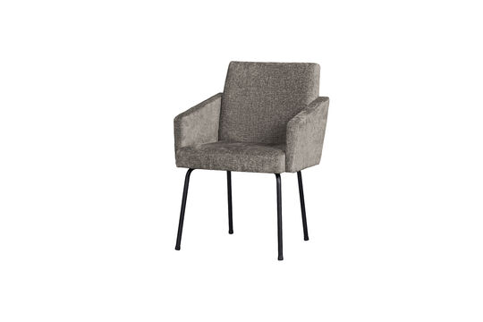 Chaise de salle à manger avec accoudoirs tissu taupe MOUNT
