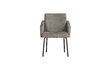 Miniature Chaise de salle à manger avec accoudoirs tissu taupe MOUNT 2