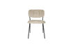 Miniature Chaise de salle à manger bouclée beige et noir Jolien 2