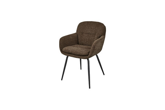 Voir la fiche produit chaise de salle à manger chenille brun chaud Runa Chaise de salle à manger chenille brun chaud Runa
