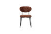 Miniature Chaise de salle à manger chenille marron KJELD 4