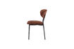 Miniature Chaise de salle à manger chenille marron KJELD 5