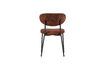 Miniature Chaise de salle à manger chenille marron KJELD 6