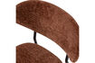 Miniature Chaise de salle à manger chenille marron KJELD 8