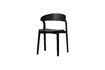 Miniature Chaise de salle à manger empilable placage de frêne noir Cras 1