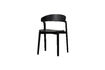 Miniature Chaise de salle à manger empilable placage de frêne noir Cras 4