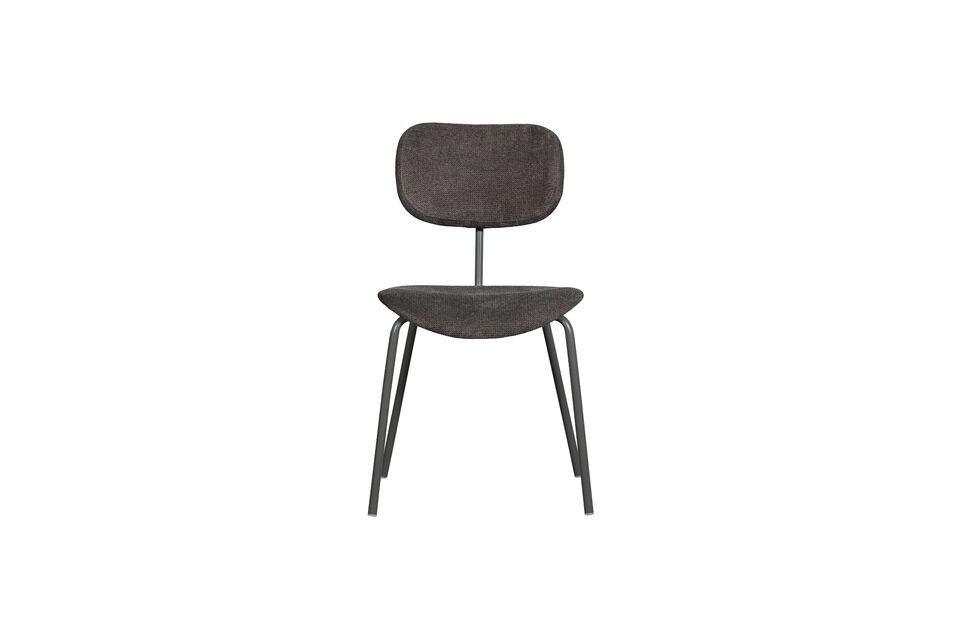 L\'assise est recouverte d\'un tissu côtelé mat et doux