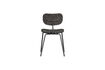 Miniature Chaise de salle à manger empilable tissu côtelé brun/gris Link 7