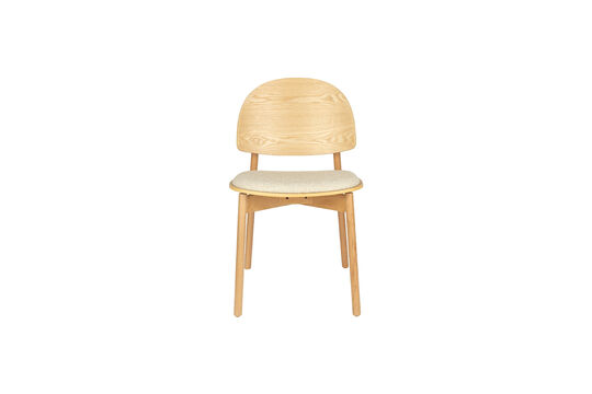 Chaise de salle à manger en bois de hêtre et tissu naturel Sunrise Détouré