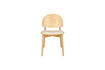 Miniature Chaise de salle à manger en bois de hêtre et tissu naturel Sunrise 1