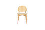 Miniature Chaise de salle à manger en bois de hêtre et tissu naturel Sunrise Détouré