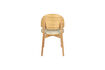 Miniature Chaise de salle à manger en bois de hêtre et tissu naturel Sunrise 4