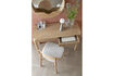 Miniature Chaise de salle à manger en bois de hêtre et tissu naturel Sunrise 3