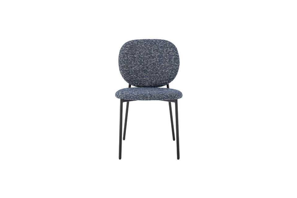 Chaise de salle à manger en contreplaqué bleu Percey Bloomingville