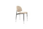Miniature Chaise de salle à manger en polyester beige et métal argenté Sunrise Détouré