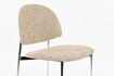 Miniature Chaise de salle à manger en polyester beige et métal argenté Sunrise 8