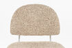 Miniature Chaise de salle à manger en polyester beige et métal argenté Sunrise 9