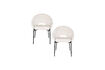 Miniature Chaise de salle à manger en polyester blanc cassé Dando 6
