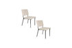 Miniature Chaise de salle à manger en polyester blanc cassé Fellow 7