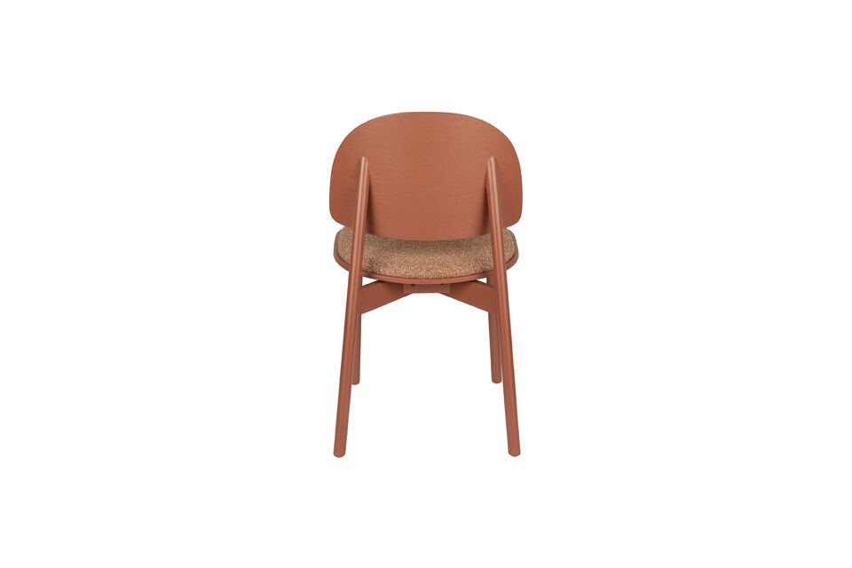 Chaise de salle à manger en polyester rouge Sunrise - 5