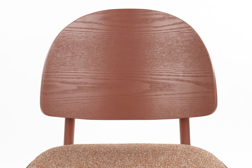 Chaise de salle à manger en polyester rouge Sunrise - 8