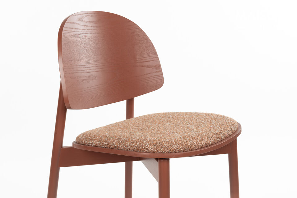 Chaise de salle à manger en polyester rouge Sunrise - 9