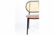 Miniature Chaise de salle à manger en rotin rose Spike 9