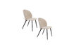 Miniature Chaise de salle à manger en tissu beige Cozy 7