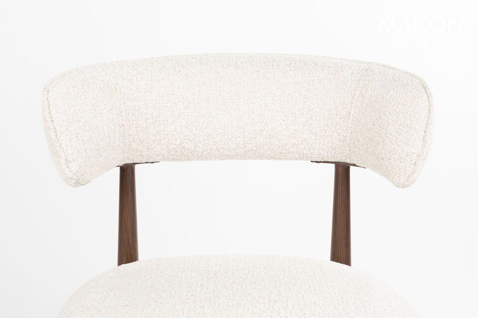 Chaise de salle à manger en tissu beige Stanley - 6