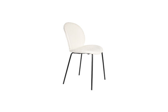 Chaise de salle à manger en tissu blanc Bonnet Détouré