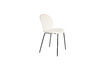 Miniature Chaise de salle à manger en tissu blanc Bonnet 1
