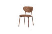 Miniature Chaise de salle à manger en tissu brun Valor 1